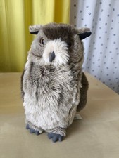 Stofftier Kuscheltier Uhu Eule WWF BonTonToys ca. 23cm TOP Plüschtier braun