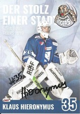 Klaus Hieronymus / Straubing Tigers / Saison 2018-2019 / Autogrammkarte