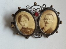 Biedermeier Brosche Fotorahmen