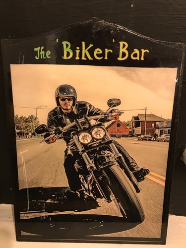 Mini pub schild biker motorrad - schild,