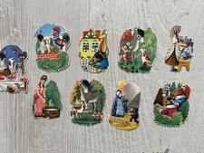 Alte DDR Stammbuchbilder Glanzbilder Märchen, 9 Stück, selten