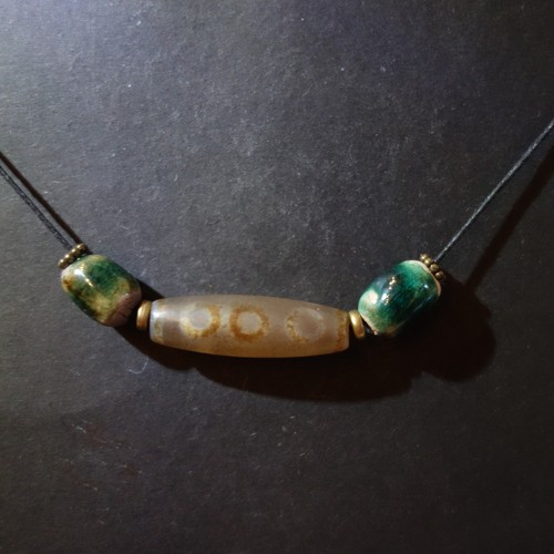 Dzi perlen amulett - dzi-perlen, alten