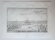 Original Merian Kupferstich Bockenem Um 1650 Borelem engraving
