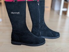 Alprausch Ascona Stiefel Leder 38 schwarz Gothic Wednesday Stil