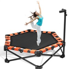 Jumping Fitness Trampolin mit Griff Sport Mini Trampolin Kindertrampolin 150 kg 