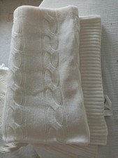 Ikea Plaid Ursula Weiss Strickdecke Zopfmuster