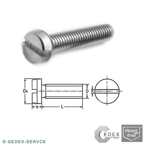 Schlitzschrauben din 6x3 - din, m1,6x3