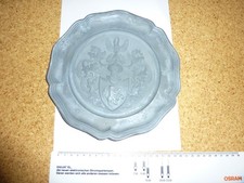 Zinkteller, Wappen, Ø 22 cm
