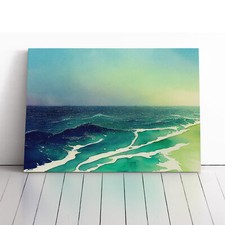 Aqua Ozean Strand Leinwand