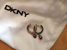 Mädchen Creolen Silber Marienkäfer, DKNY, Neu