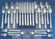 Traumhaftes Silberbesteck Menü WMF 2500 Art Deco / Bauhaus für 6 Personen TOP