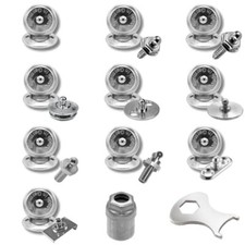 10x LOXX Druckknopf Oberteil Unterteil Schraube Platte Stoff Schlüssel wie Tenax