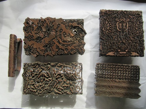 Batikstempel konvolut antik - batikstempel,,