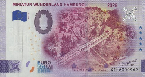 Euro schein miniatur - 0,