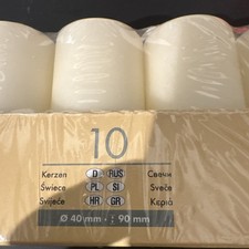 40 StückStumpenkerzen weiß