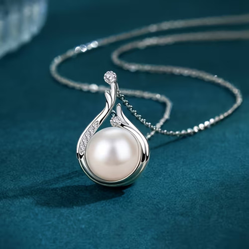 Damen kette perle zirkonia - damen,