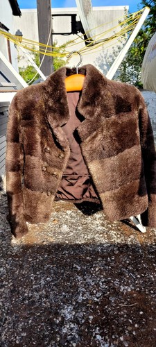 Nutria echtpelz jacke braun - echtpelz,