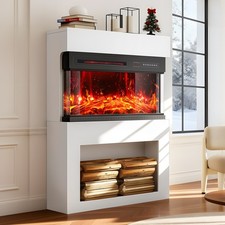 Elektrischer Kamin, Elektrokamin Mit Fernbedienung 12 Farben LED-Flamme Timer DE