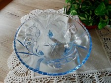 Glasschale 50er Jahre DDR blau