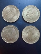 4 x 2 Mark Adenauer 1969  D F G J - kompletter Satz in sehr gutem Zustand