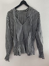 Bluse Größe 36 schwarz/weiß kariert