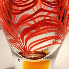 Schwere Glasvase IVO ROZSYPAL