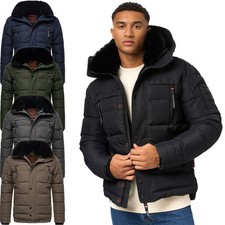 Stone Harbour Herren Winterjacke Outdoor Jacke gefüttert Kapuze warm B743 NEU