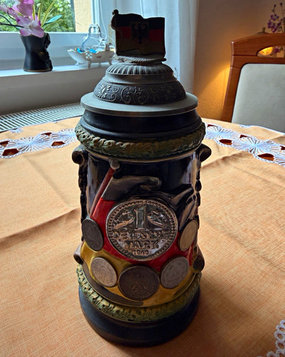 Team steingut bierkrug mit - steingut-bierkrug,