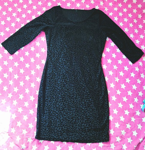 Samtkleid leopardenlook - samtkleid,