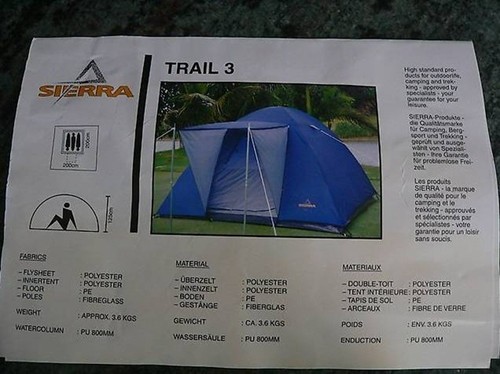Sierra trail zelt - zelt, 3