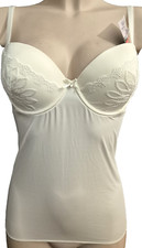 Nina Von C Damen BH-Hemd mit Bügel Gr.80B UK 36B Camisole Unterhemd mit Spitzen