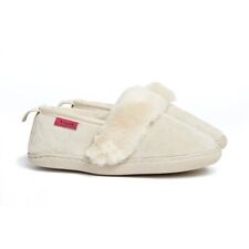 Lammfell Hausschuhe, Leder mit merino Lammfell Fütterung in Beige oder Braun