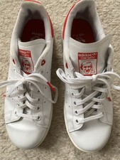 Adidas STAN SMITH Damen Sneaker Sportschuh Weiß / Rot Gr. 38 2/3 (UK 5,5)
