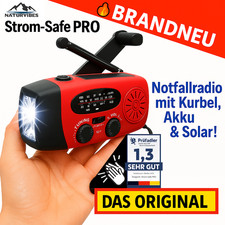 Strom-Safe™ PRO Kurbelradio FM/AM Radio | Notfallradio & Akku | Solar | Lampe