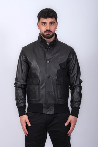 Herren leder bomber - herren,