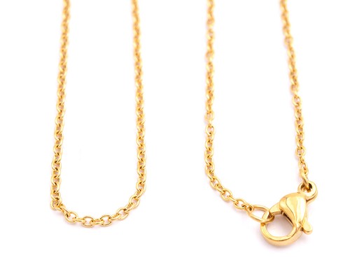 Gliederkette gold 50cm - gliederkette,