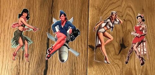 Girl aufkleber pinup - 4x,