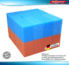 8 x Blau + 8 x Rot Steppan® Filterschwamm passend für Oase  Biotec 18+36 Koi