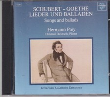 HERMANN PREY, DEUTSCH - Schubert-Goethe Lieder und Balladen - Intercord CD 1987