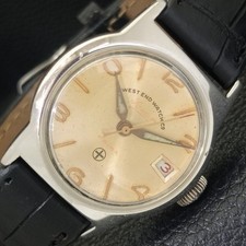 VINTAGE WEST END WATCH CO HANDAUFZUG SWISS BOY ORIGINAL ZIFFERBLATT UHR a703030-2