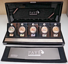 GABUN: 5x1000 Francs 2014: AFRIKANISCHER SPRINGBOCK PAVÉ, 5 x 1 oz SILBER PP BOX