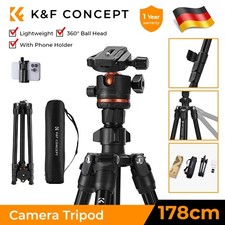 K&F Concept 178cm Kamera Stativ Reisestativ Handy Stativ Tripod 360° Kugelkopf