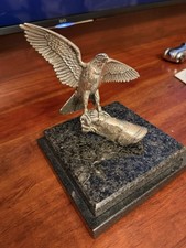 Große Silber 925 Adler auf Marmor Sockel Sehr Bilder