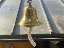 große schwere Schiffsglocke Messing Durchmesser 12,5 cm