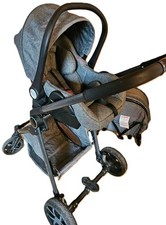 3in1 Kombi-Kinderwagen Deepgrey mit Babyschale & Liegewanne NEU