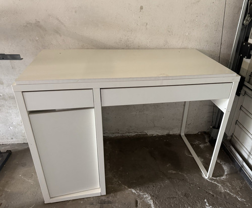 Weißer schreibtisch 130x50x75 - weißer,