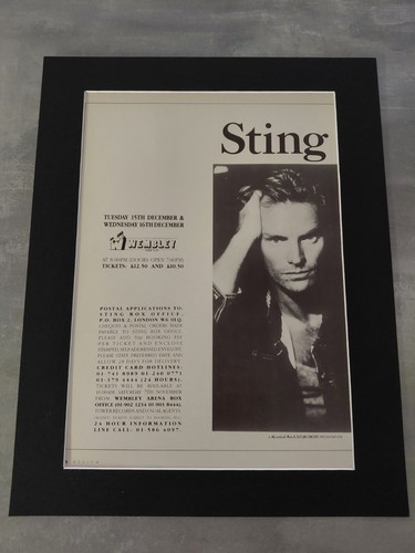 Sting music poster 1987 - sting,
