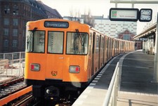 Foto U-Bahn Berlin Typ A3L92 U1 Warschauer Str. 03/1996 ca. 10x15cm V4256e