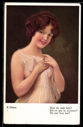 Verhüllte dame akt - ak,