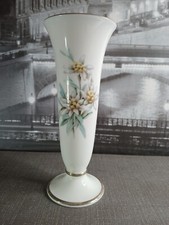 Hutschenreuther Lorenz Selb Art Deco Vase Kunstabteilung Edelweiß Handgemalt